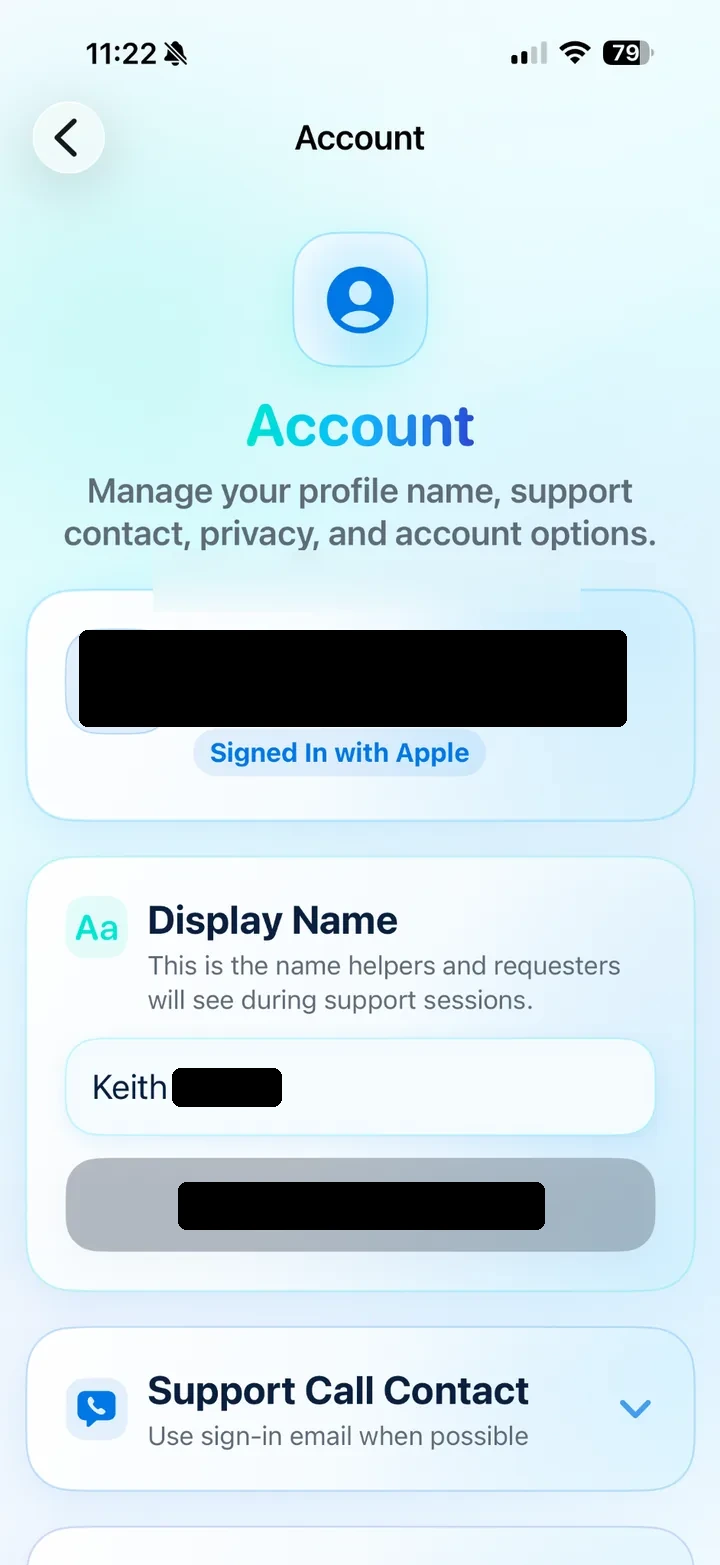 Account overview